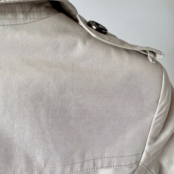 BURBERRY | Double Breasted Trench Coat Beige Cream MidLength Heritage UK 6 US 4 - Picture 9 of 16